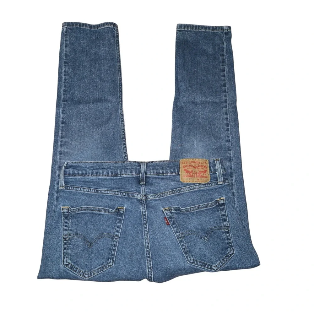 Levis 511 Slim Fit Jeans Mens 34x30 Blue Denim Stretch Straight Leg 04511-5256